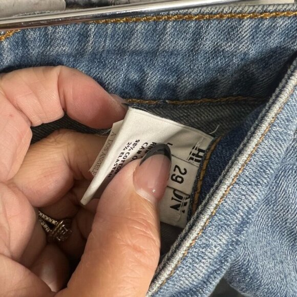 Hudson Jeans Womens size 29 Blue Straight Crop Cuff Flap pockets Low Rise - Picture 5 of 9